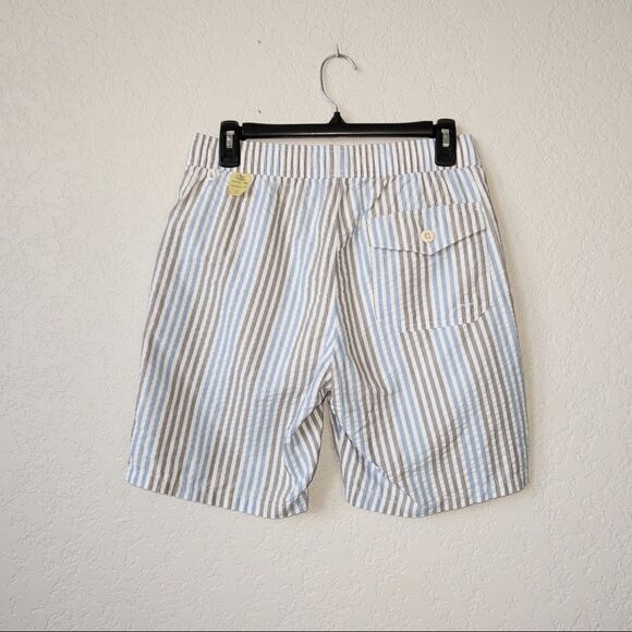 J. Crew Blue and Gray Seersucker Swim Trunks Size Small - Picture 6 of 10